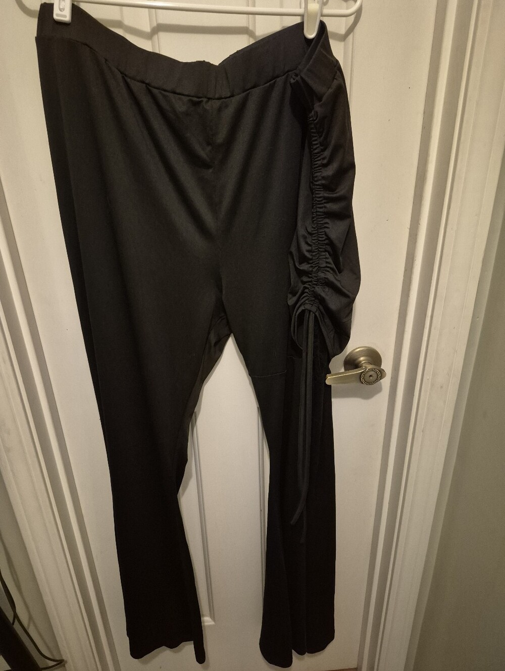 Rosegal Black Ruched Side Jogger Trousers